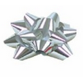 Silver Super Glitter Mini Star Bow 1 3/8"x18 Loop 1/4" Ribbon